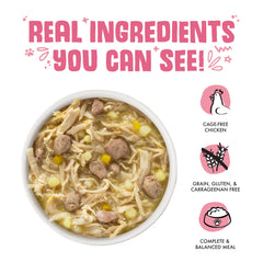Weruva Classic Dog Food chicken breast close-up emphasizing lean white meat texture