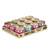 Weruva Frisky Fishin' Friends pack front view, grain-free variety for cats