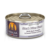 Weruva Classic Steak Frites beef in gravy image showing tender beef that may appeal to picky eaters