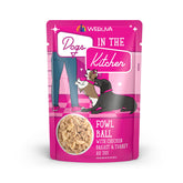 Weruva Dogs in the Kitchen Fowl Ball 2-8oz pouch pack for convenient single-serve meals.