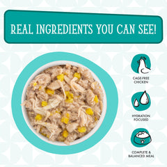 Serving bowl featuring Weruva Funk in the Trunk for a grain-free, protein-rich meal.