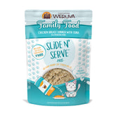Weruva Family Food chicken-tuna pate close-up showing creamy texture and wholesome ingredients.