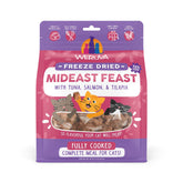 Weruva Mideast Feast tilapia cubes for protein-packed feeding.