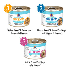 Weruva ingredients highlight cage-free chicken, grass-fed beef, brown rice, flaxseed.
