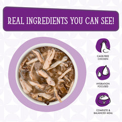 Protein-rich land-and-sea blend on label for cats