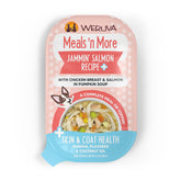 Weruva Jammin' Salmon Cup shows a tasty wet dog meal with hydration and protein appeal.