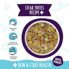 Weruva Meals 'n More pumpkin quinoa flaxseed image highlights balanced nutrients for coat support