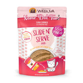 Weruva Name Dat Tuna pate in a slide-n-serve pouch for quick, mess-free meals.