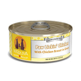 Weruva Paw Lickin' Chicken 24-pack cans showing premium chicken in gravy for dogs
