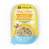 Weruva Paw Lickin’ Chicken Plus Skin & Coat Health cup showcases a tasty option for healthy skin.