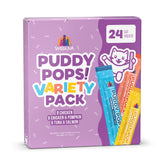 Weruva Puddy Pops variety-pack of 24 lickable tubes for hydration during snacks