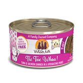 Weruva Tic Tac Whoa tuna-salmon pate close-up showing creamy texture for cats
