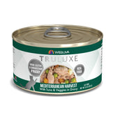 Weruva TruLuxe Mediterranean Harvest tuna in gravy cans, 3oz pack for convenient meals.