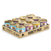 Weruva Wowzer Meowzer variety pack outer box for multi‑cat feeding