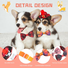 Wesiti dog bow tie with stripes, easy daily accessory