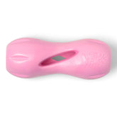 West Paw Qwizl dog puzzle toy in bubblegum color promoting problem-solving and slow treat enjoyment.