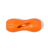 West Paw Qwizl puzzle toy with bully sticks for extended, interactive chewing.