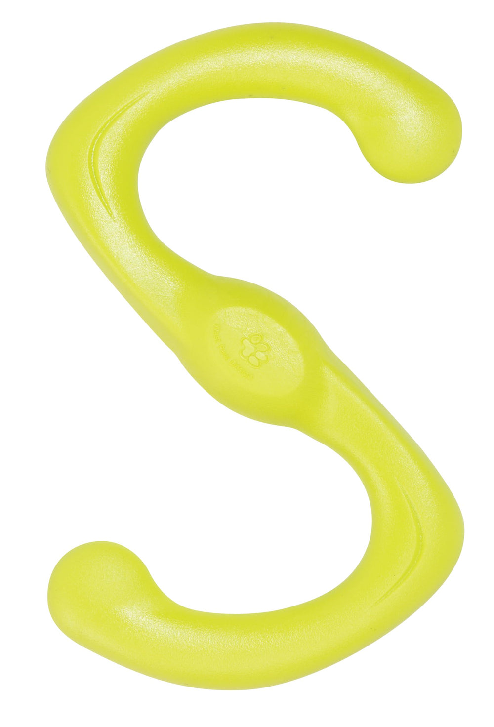 West Paw Zogoflex Bumi close-up shows S-shaped design for durable tug and fetch