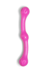 West Paw Zogoflex Echo Zwig Squeezy pink fetch stick, side view, for safe, high-visibility play.