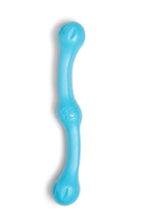 WEST PAW Zogoflex Echo Zwig Squeezy front view in aqua blue, ideal for fetch.
