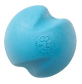 WEST PAW Zogoflex Jive Ball aqua blue for durable fetch and chew play.