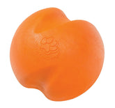 WEST PAW Zogoflex Jive Ball in mid-bounce for fetch and durable play.