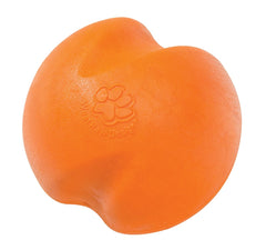 WEST PAW Zogoflex Jive Ball in mid-bounce for fetch and durable play.