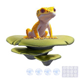 Westant forest cap mushroom decor in tank provides natural hiding spots for reptiles.