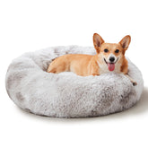 Western Home WH calming bed round donut top view highlights cozy resting space.