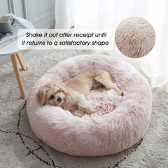 Western Home WH Calming Bed side view highlights donut shape for curling comfort.