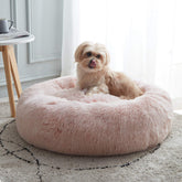 Western Home WH calming dog bed donut full view promotes snug, secure lounging
