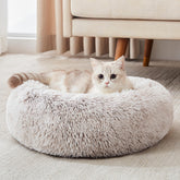 WESTERN HOME WH calming dog bed round front view for cozy curling