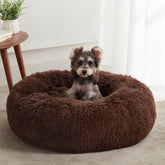 Western Home WH calming dog bed image, circular design for cozy lounging.