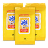 Wet Ones for Pets packaging close-up showing multipurpose wipes for quick cleanups