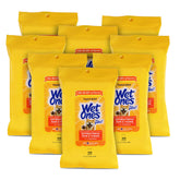 Wet Ones for Pets paw-and-tushie wipes close-up showing gentle cleansing between baths