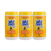 Wet Ones for Pets tropical splash wipes clean paws, face, and coat after outdoor adventures.