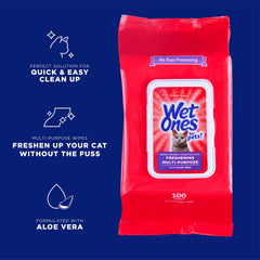 Wet Ones Pets Face Wipes Cat gently cleans the face for between-bath touchups.