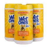 Wet Ones for Pets Tropical Splash packaging shows easy, quick cleanups between baths