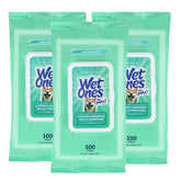 Wet Ones Pets Wipes 300-count pack front for quick on-the-go cleaning.
