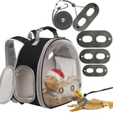 WEVONIGU bearded dragon backpack with bubble window for calm outdoor travel.