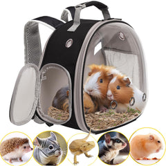 WEVONIGU guinea pig backpack side-entry for quick pet access