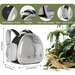WEVONIGU lizard harness set in multiple sizes for secure outdoor adventures.