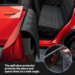 Wexyldra Model 3 hammock-style seat cover keeps pets secure during rides