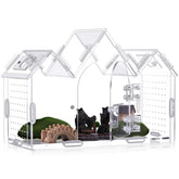 Weysat Jumping Spider Enclosure front view provides crystal-clear visibility for monitoring behavior.