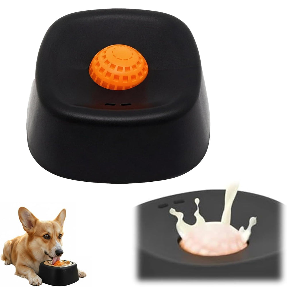 WFOFMO licking bowl with ball-in-bowl design promotes slow feeding and engaging licking.