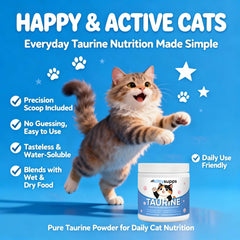 WGYPEU KittySupps Taurine scoop pouring for easy daily mixing