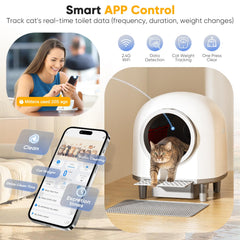 Whiffee litter box app control interface enabling remote use