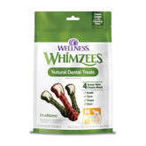Whimzees Brushzees dental chew close-up for fresh breath support