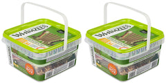 Whimzees variety pack in medium size (56 count) encourages chewing during daily routines.
