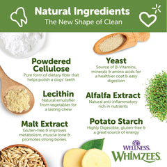 Whimzees Wellness Variety close-up highlighting plaque control benefits